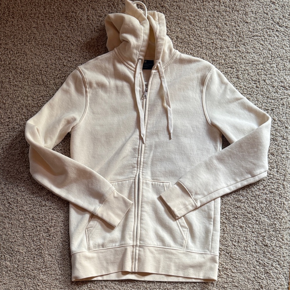 H&M Cream Full-Zip Hoodie